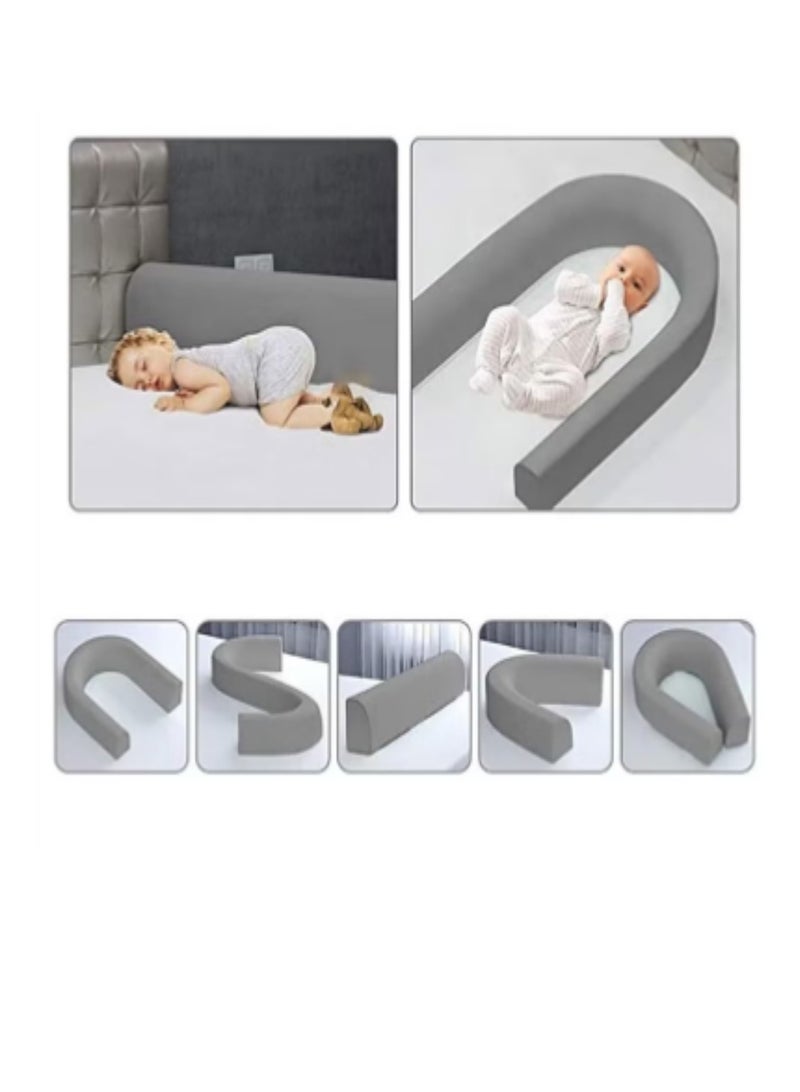 Crib Bed Rail Guard Upgraded Child Guard,Collapsible Baby Side Bedrail,Foldable Safeguard for Queen King Twin Bed,Kids' Safety Bed Fence,with Adjustable Height,150cm  - Image 3