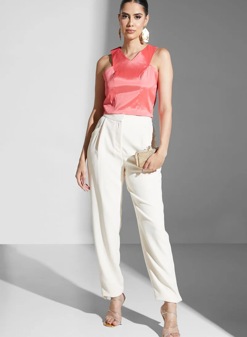 Golden Apple V-Neck Crop Top