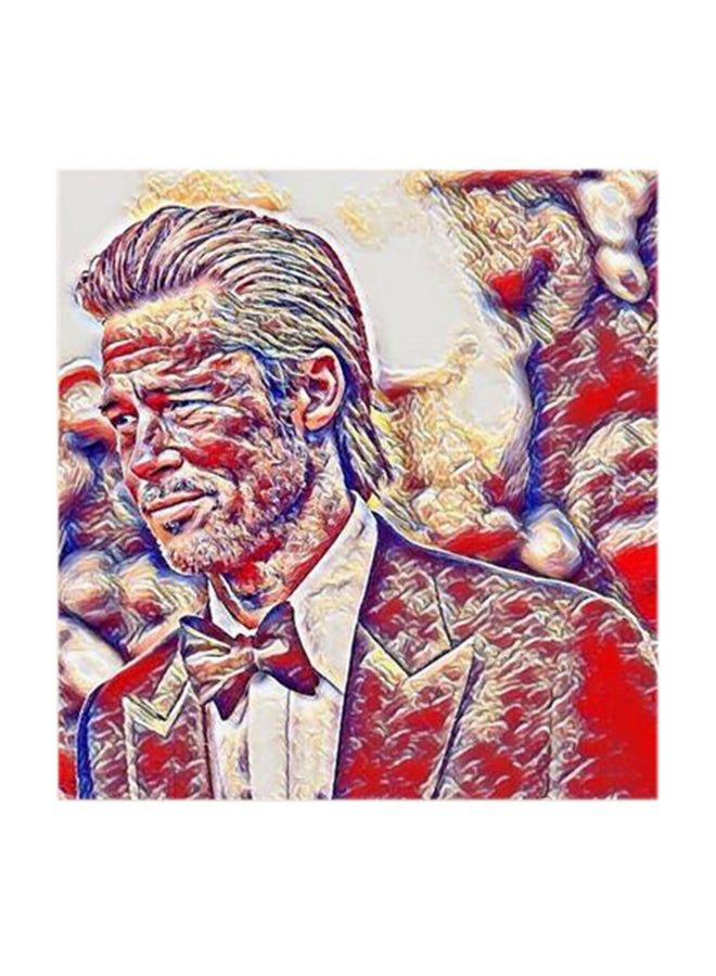 RYN Brad Pitt MDF Wall Art Multicolour 30x30centimeter - Image 2