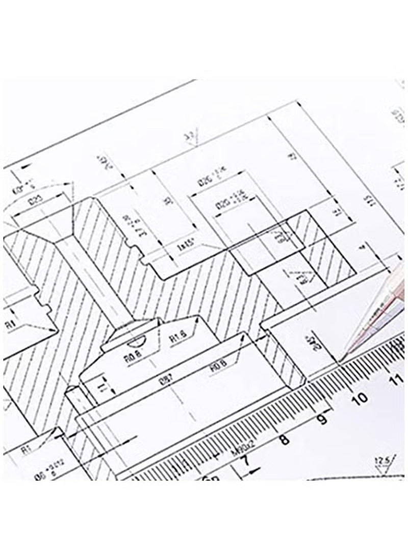 Generic Plastic Ruler, 2 Pack Plastic Ruler Straight Ruler Clear See Through Measuring Acrylic Tool for Student School Office Stationery with Centimeters and Inches  - Image 3