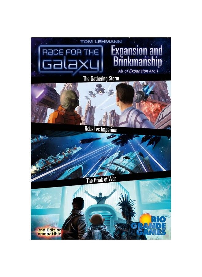 Rio Grande Games - Race For The Galaxy: Expansion And Brinkmanship The Combined 1St Arc Rio Grande Games Compatable With Race For The Galaxy Second Edition Ages 14+ 1 6 Players 30 60 Min - Image 1
