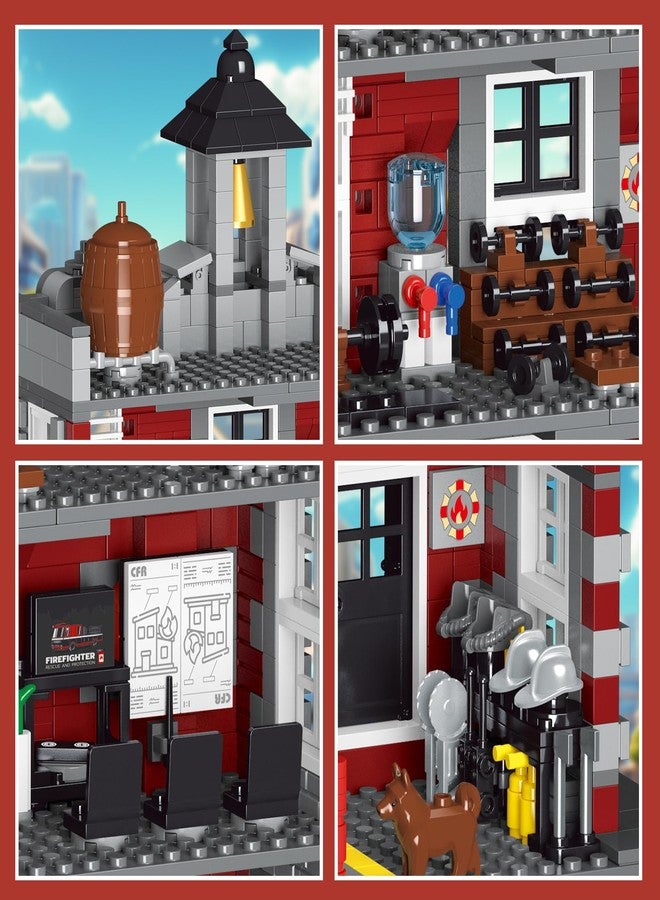 HSANHE City Fire Rescue Building Set,Compatible with Lego Fire Truck Building Blocks,Birthday Gifts for Children and Adult (1823 PCS) - Image 2