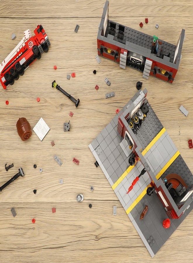 HSANHE City Fire Rescue Building Set,Compatible with Lego Fire Truck Building Blocks,Birthday Gifts for Children and Adult (1823 PCS) - Image 4
