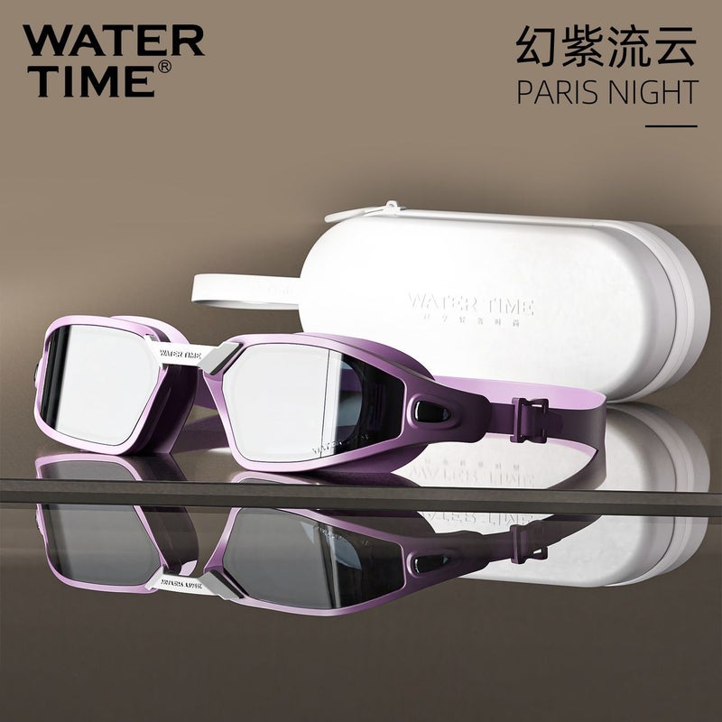 WATERTIME Men's Swim Goggles Anti-Fog HD Prescription Swimming Goggles with Swim Cap Set - Image 1