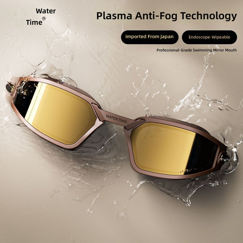 WATERTIME Men's Swim Goggles Anti-Fog HD Prescription Swimming Goggles with Swim Cap Set - Image 4