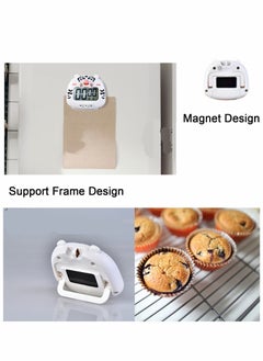 Excefore Kitchen Timer  Large Display Digital Timer Magnetic Back Loud Alarm Animal Countdown Timer White Cooking Timers for Kitchen Teachers Students Games Meetings Sports Timer for Workouts Exercise  - Image 2
