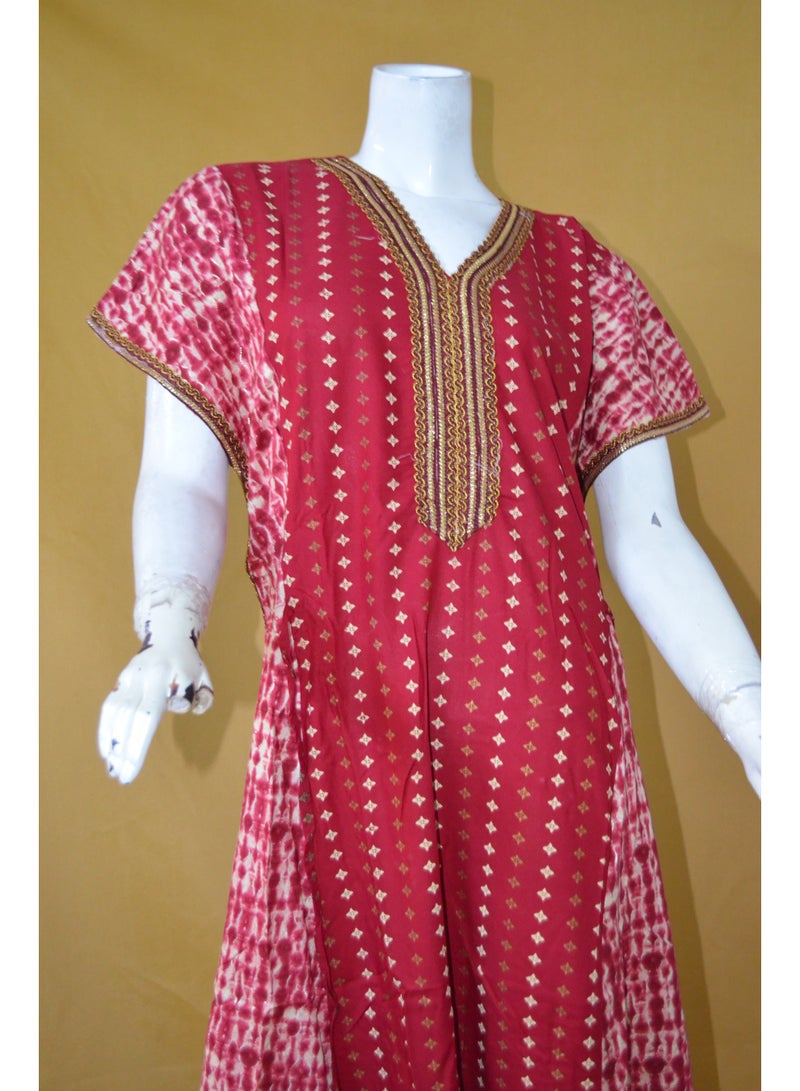 زينة جلابية نسائية أنيقة مطرزة – واسعة من الأسفل، بأكمام باتوينج، بشريط جانبي قابل للتعديل - Image 4