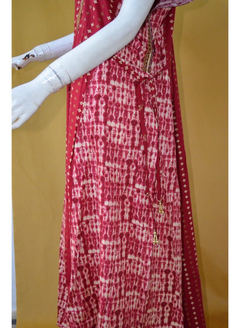 زينة جلابية نسائية أنيقة مطرزة – واسعة من الأسفل، بأكمام باتوينج، بشريط جانبي قابل للتعديل - Image 5