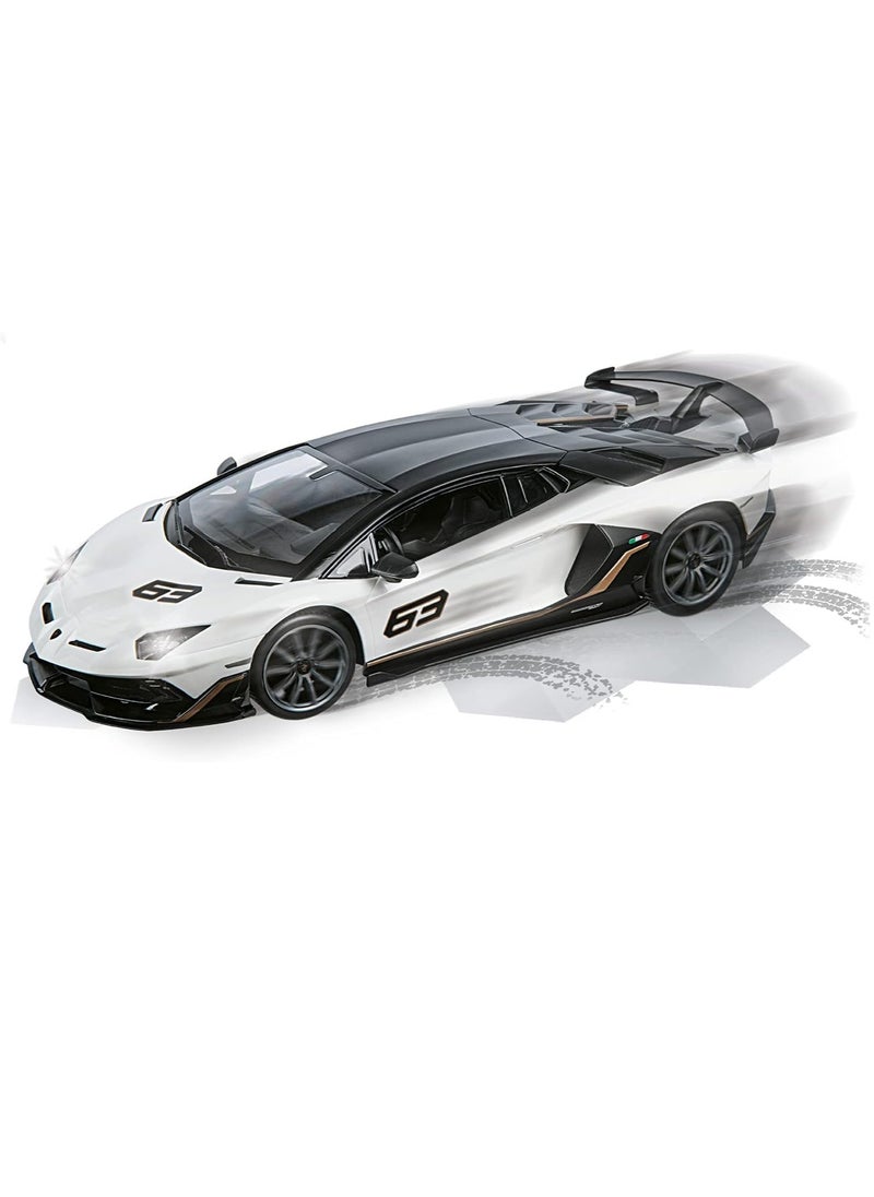 RASTAR Remote Control Cars 1/14 Scale Officially Licensed RC Series Lamborghini Aventador SVJ, Electric Sport Racing Hobby Toy Car Model Vehicle for Boys and Girls Teens and Adults Gift - White  - Image 4