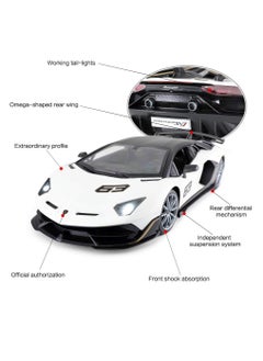 RASTAR Remote Control Cars 1/14 Scale Officially Licensed RC Series Lamborghini Aventador SVJ, Electric Sport Racing Hobby Toy Car Model Vehicle for Boys and Girls Teens and Adults Gift - White  - Image 5