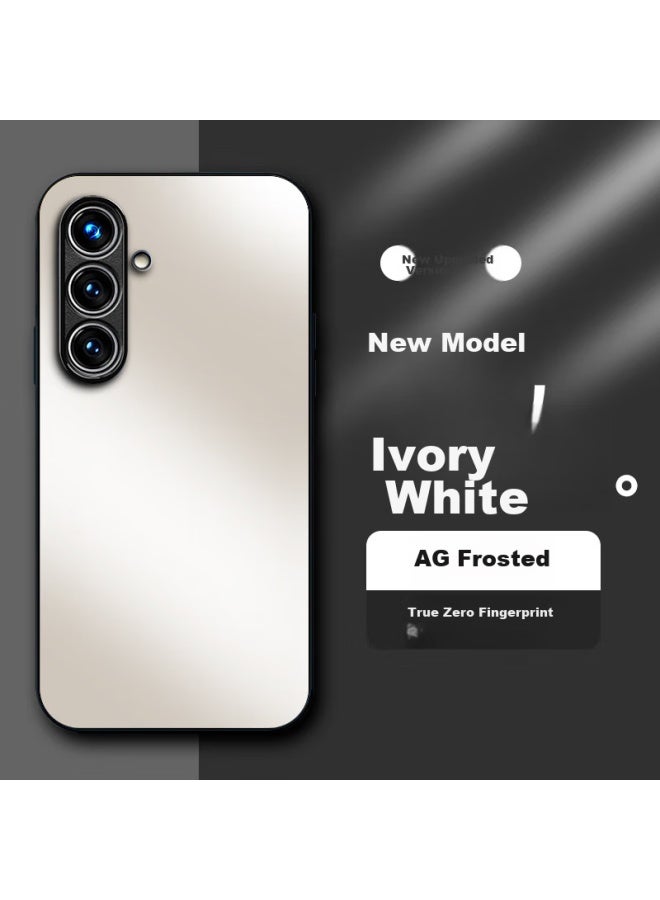 Hotfire [Ag Frosted] Phone Case For Samsung S24+, Samsung Galaxy S24+ Protective Cover, Frosted Full Coverage Ultra-Thin Shockproof Anti-Fingerprint Case For Men And Women - Ivory White - Image 1