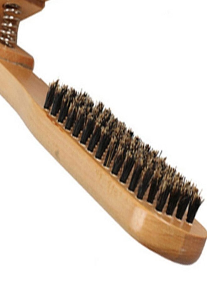 ciciglow Double Sided Wood Clamp Hair Brush for Easy Straightening, Smoothing and Preventing Hair Damage, 22cm Length, () - Image 5