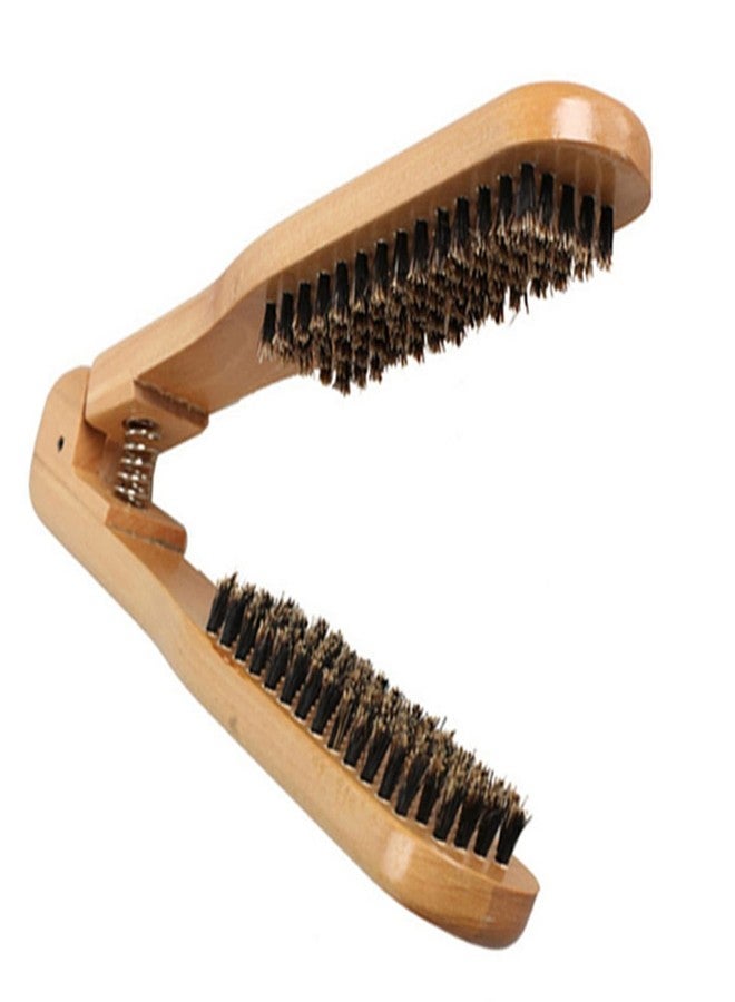 ciciglow Double Sided Wood Clamp Hair Brush for Easy Straightening, Smoothing and Preventing Hair Damage, 22cm Length, () - Image 1