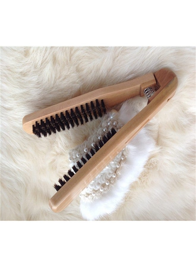 ciciglow Double Sided Wood Clamp Hair Brush for Easy Straightening, Smoothing and Preventing Hair Damage, 22cm Length, () - Image 4