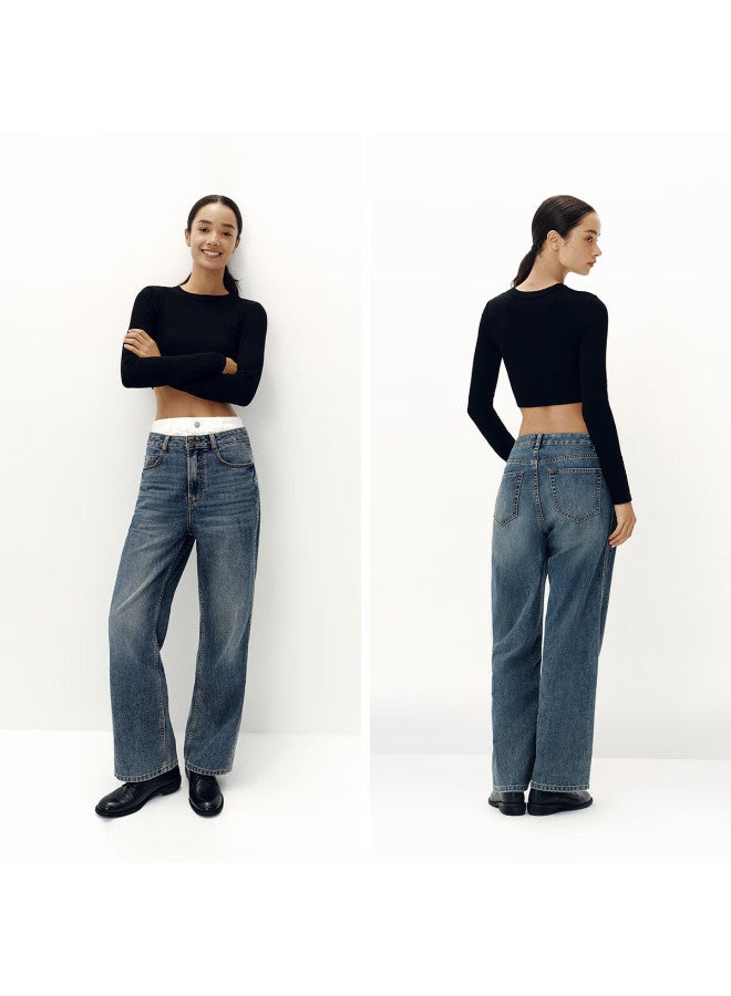 Semir Denim | Women's Wide-leg Slim Fit Jeans  Autumn Trousers 103525124001a - Image 2