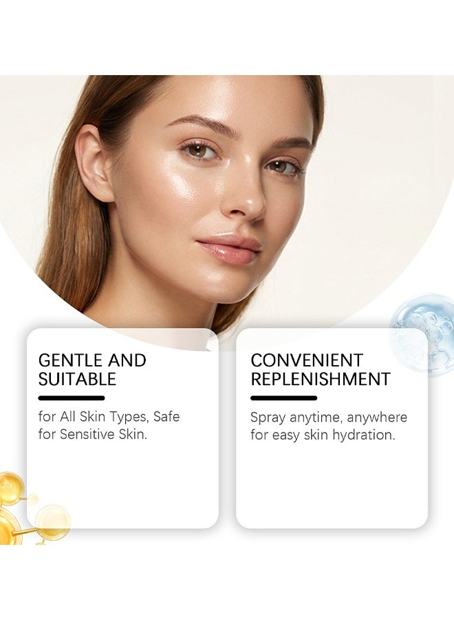 Viareline Hyaluronic Acid Hydrating Capsule Mist, Hydrating Face Mist, Sodium DNA Moisturizing Face Spray For All Skin Types, Plumping Hydration, Firming Care, Makeup Setting & On-the-Go Hydration, 100ml - Image 3
