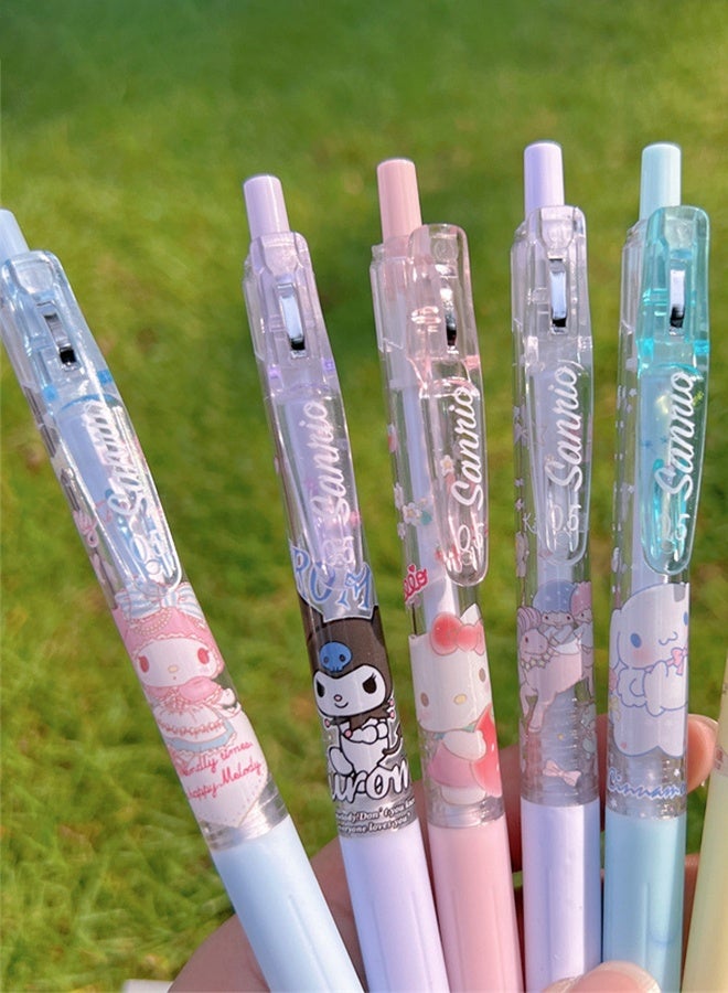 Sanrio Cute Office Supplies - Including 6 Pcs Cartoon Gel Pens - Anime Cartoon Gifts Set for Girls - Image 4