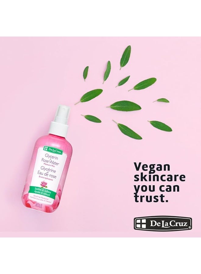 دي لا كروز، جلسرين وماء الورد، رذاذ مرطب، 8 أونصة سائلة (236 مل) - Image 3