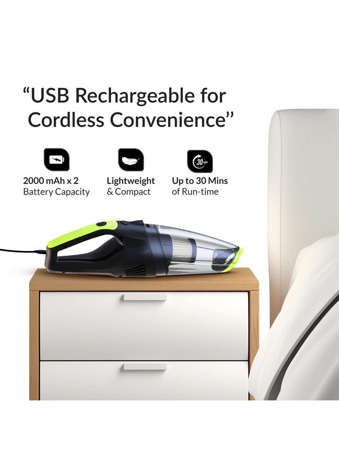 Roboson VC201 Handheld Cordless Vacuum Cleaner for Home and Car Powerful 6 kPa Suction for Dust & Pet Hair Removal, Rechargeable Wireless Wet/Dry for Bed and Sofa - Image 3