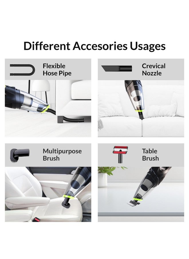 Roboson VC201 Handheld Cordless Vacuum Cleaner for Home and Car Powerful 6 kPa Suction for Dust & Pet Hair Removal, Rechargeable Wireless Wet/Dry for Bed and Sofa - Image 4