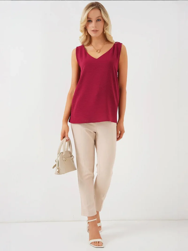 بيغ دارت بلوزة بياقة على شكل حرف  من