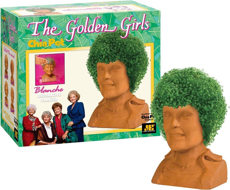 Chia Pet Golden Girls Blanche with Seed Pack, Decorative Pottery Planter, Easy to Do and Fun to Grow, Novelty Gift, Perfect for Any Occasion - Image 1