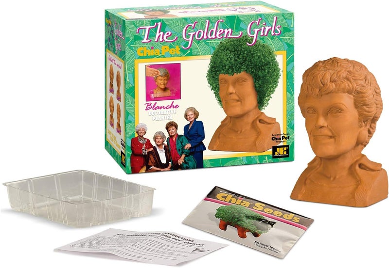 Chia Pet Golden Girls Blanche with Seed Pack, Decorative Pottery Planter, Easy to Do and Fun to Grow, Novelty Gift, Perfect for Any Occasion - Image 2