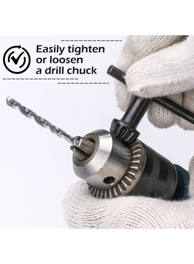 Famgee Replacement Drill Chuck Key Wrench Electric Drill Clamping Tool Heavy Duty Solid Carbon Steel Thumb Handle Chuck Key (Chuck Diameter: 3/4" / 5/8" / 1/2" / 3/8" / 1/4" / 5/32") - 6 Sizes - Image 2