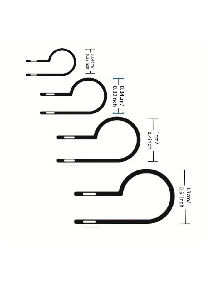 200pcs Black R Type Cable Clips Heavy Duty Nylon Wire Clamps for Home Automotive Office - Image 4