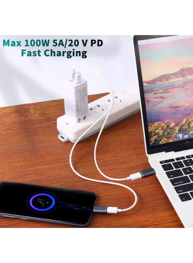 fantasize Type-C Magnetic Adapter, 2 Straight Adapters, and 2 Extra Plugs, Support Thunderbolt 4/ Usb4.0/ Pd 100w Fast Charging, Compatible with Macbook Huawei and More USB C Devices - Image 3