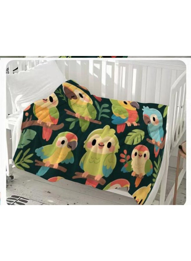 عام بطانية رقيقة من الفانيلا الكرتونية للأطفال والرضع (دافئة ومريحة، ومناسبة للنوم والألعاب) 70 سم * 100 سم - Image 2