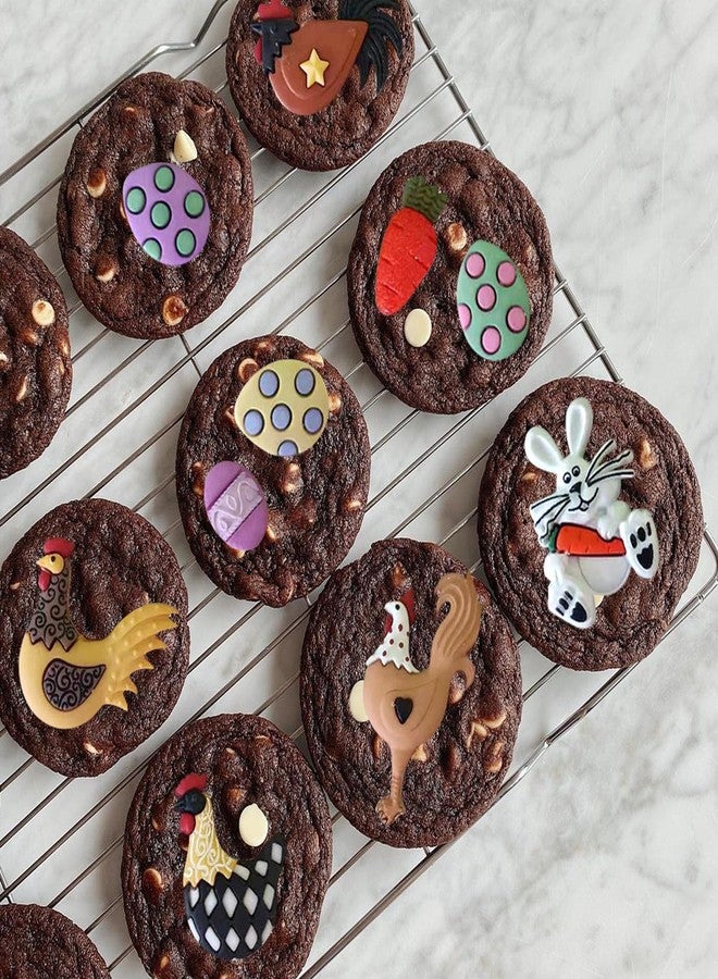 Xcake Lcook Rooster Hen Silicone Chocolate Molds, Rabbit Carrot Easter Bunny Colorful Egg Fondant Baking Molds for Cake Decoration Cupcake Topper Candy Sugar Craft Gum Paste Clay Resin - Image 4