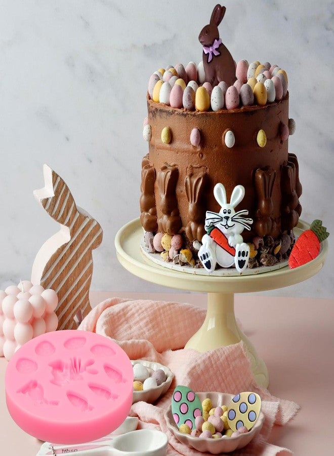Xcake Lcook Rooster Hen Silicone Chocolate Molds, Rabbit Carrot Easter Bunny Colorful Egg Fondant Baking Molds for Cake Decoration Cupcake Topper Candy Sugar Craft Gum Paste Clay Resin - Image 5