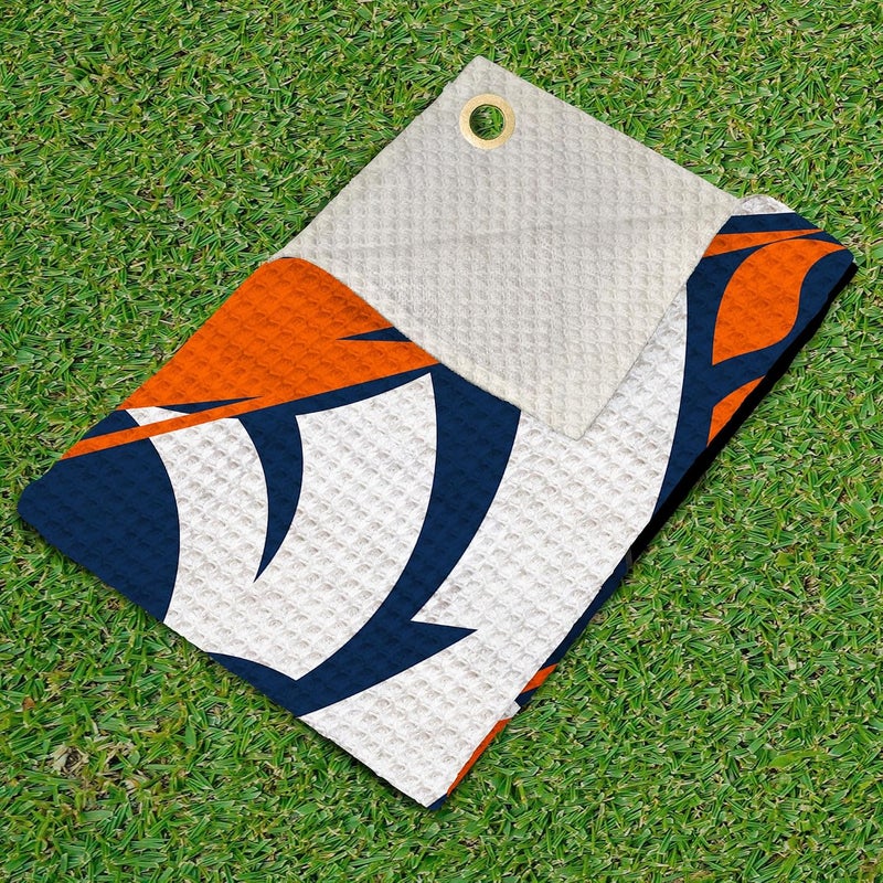 Northwest The Company Official NFL Microfiber Waffle Fabric Fan Golf Towel with Grommet, 16" x 25", Shred, Team Colors (Denver Broncos) - Image 3
