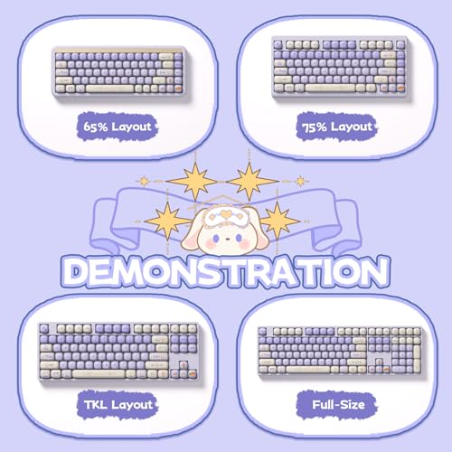 Akko PBT Keycap Set, Magic Lop Bunny Keycap Set MOG Profile 146-Key Keycaps for Mechanical Keyboards - Image 3