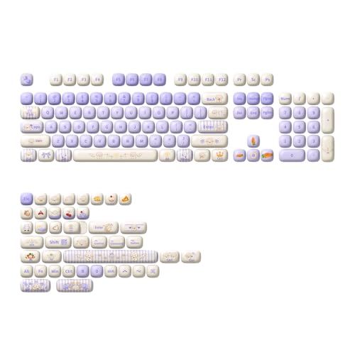 Akko PBT Keycap Set, Magic Lop Bunny Keycap Set MOG Profile 146-Key Keycaps for Mechanical Keyboards - Image 1