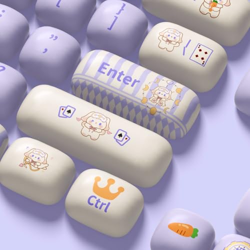 Akko PBT Keycap Set, Magic Lop Bunny Keycap Set MOG Profile 146-Key Keycaps for Mechanical Keyboards - Image 5