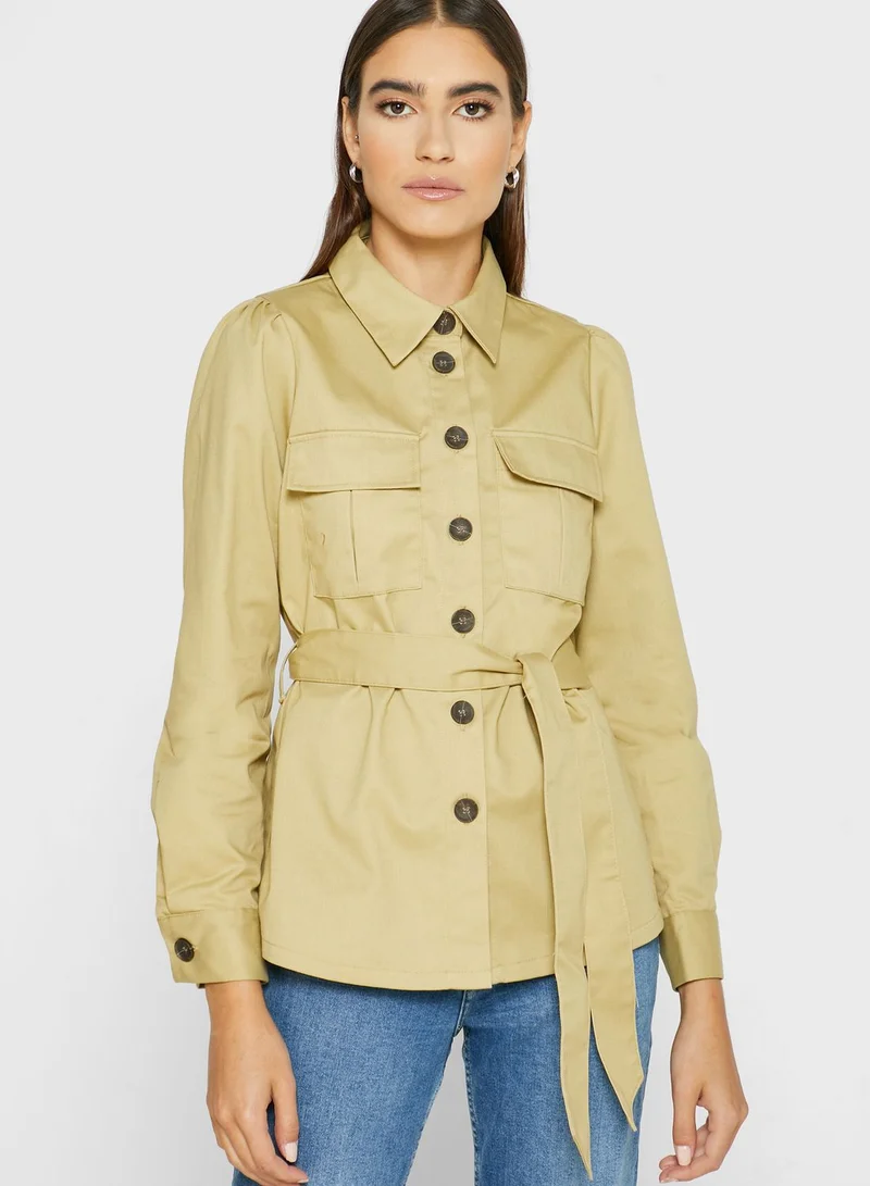 VERO MODA Tie Waist Shacket
