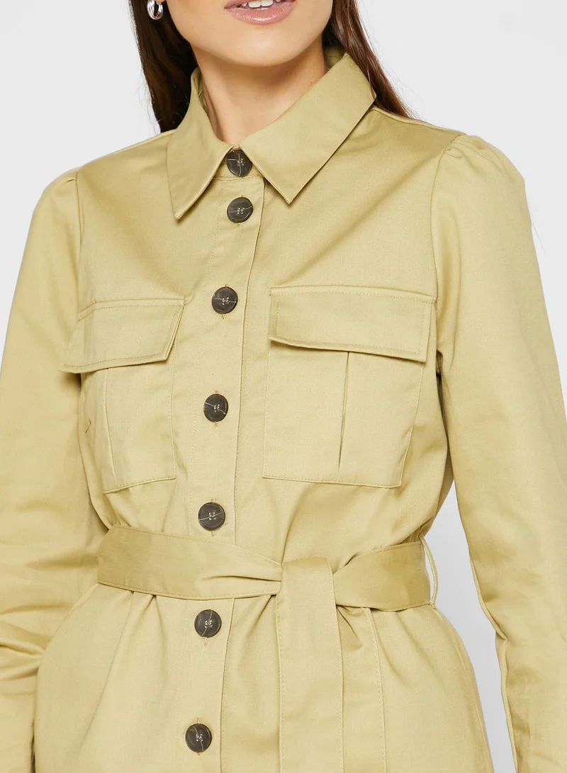 VERO MODA Tie Waist Shacket