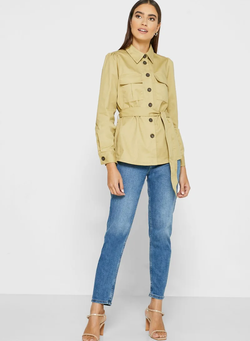 VERO MODA Tie Waist Shacket