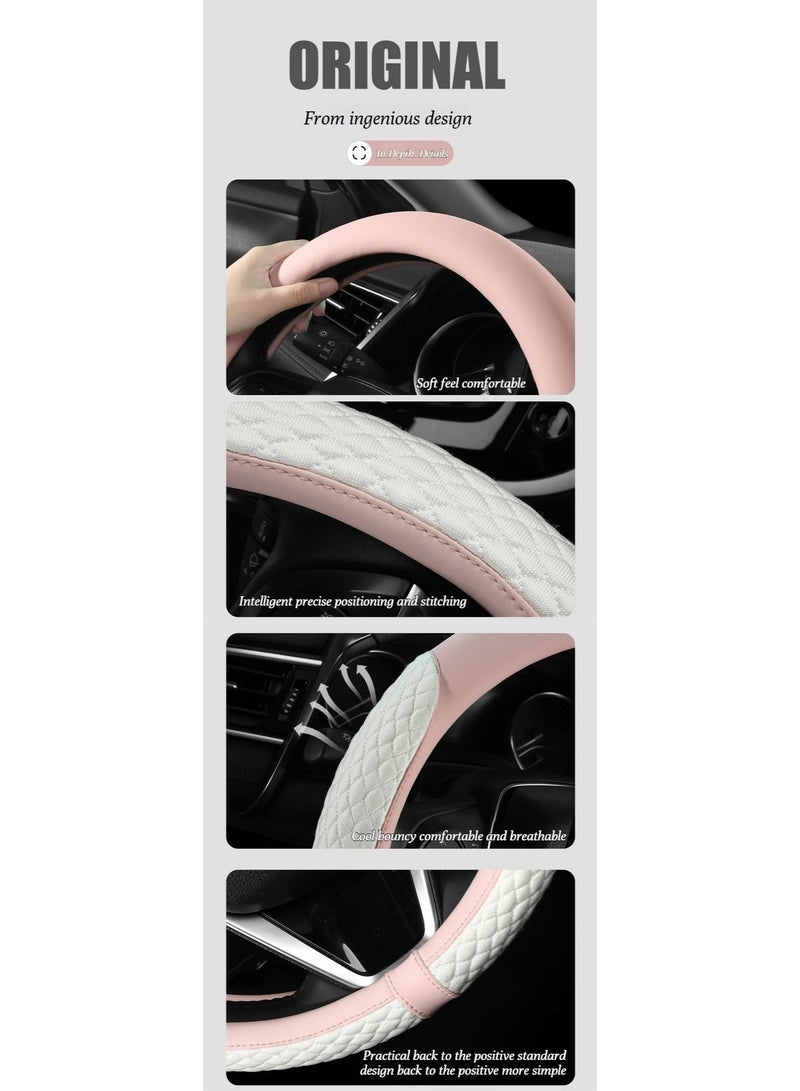 Summer ice bean car steering wheel cover, anti-slip, sweat-absorbing, breathable, cute for both men and women, suitable for all seasons. - Image 2