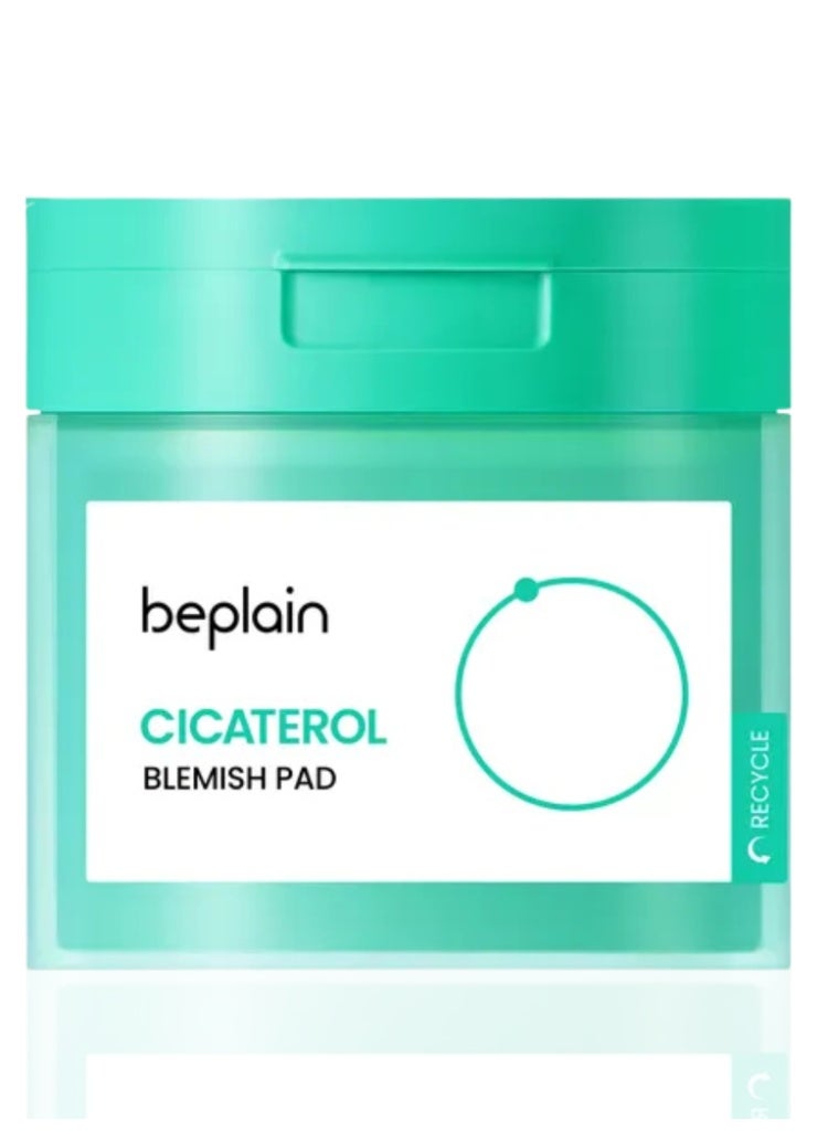 beplain Cicaterol Blemish Pad – Soothing Toner Pads with Centella for Acne Care, Redness Relief & Smooth Skin - Image 1