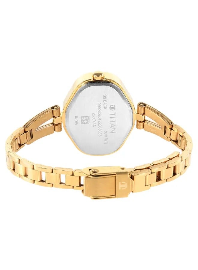 TITAN Women's Analog Round Shape Stainless Steel Wrist Watch - 2680YM01 - 32.4 Mm - Image 5