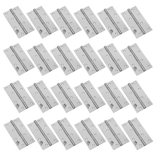Atlantic Window Door Hinges 5 Inch x 14 Gauge/2 MM Thickness Home, Office, Hotel for Main Window Door, Bedroom, Kitchen, Bathroom, Premium Stainless Steel Welded Head (Matt Finish, Pack of 24 Pcs) - Image 1