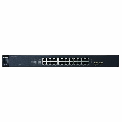 ZyXEL 24-Port Gigabit Ethernet Unmanaged Switch - Fanless Design with 2 SFP Ports [GS1100-24] - Image 2