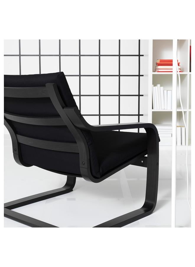 زبون كرسي بذراعين منخفض الظهر، أسود-بني/أسود فيسل - Image 3