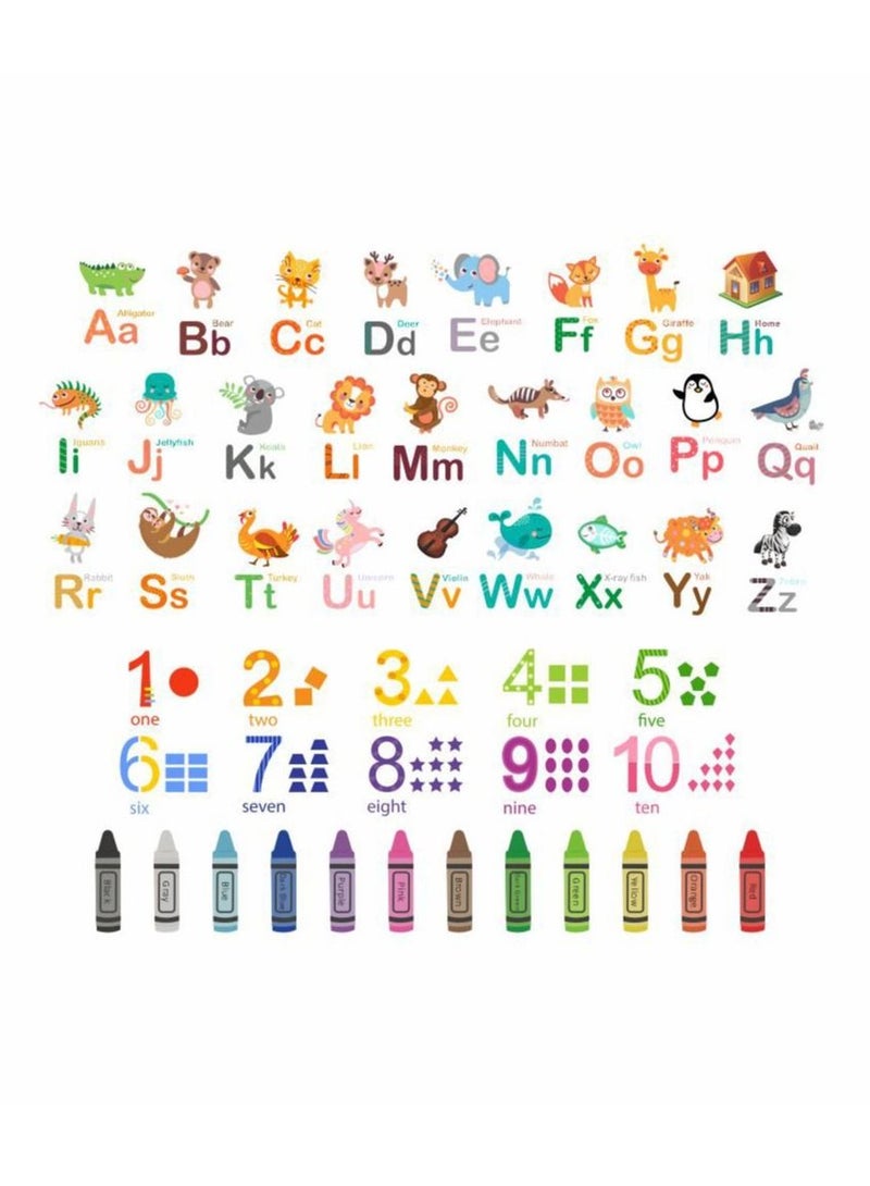 Bluejw Cartoon Animal English Letter Decorative Wall Stickers Perfect For Kids' Bedrooms And Nurseries - Image 1