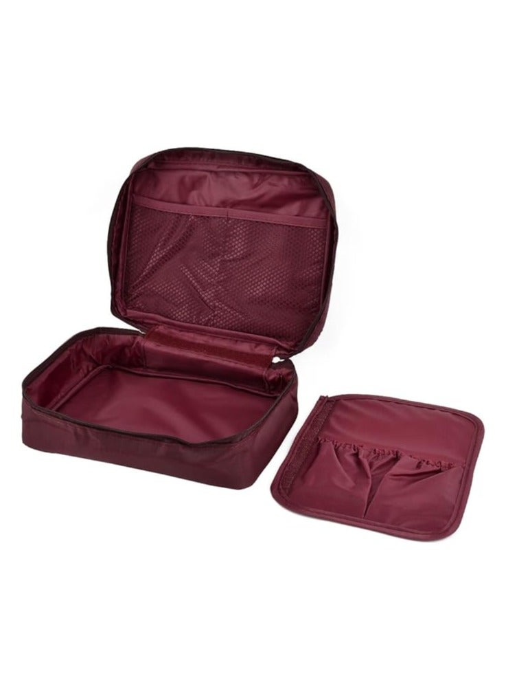 Cosmetic Bag, Makeup Bag, Large Capacity Makeup Organizer, Travel Luggage Cosmetic Bag, Portable Toiletry Bag, Makeup Brush Case, Travel Organizer, with Dividers, for Women and Girls - Image 4