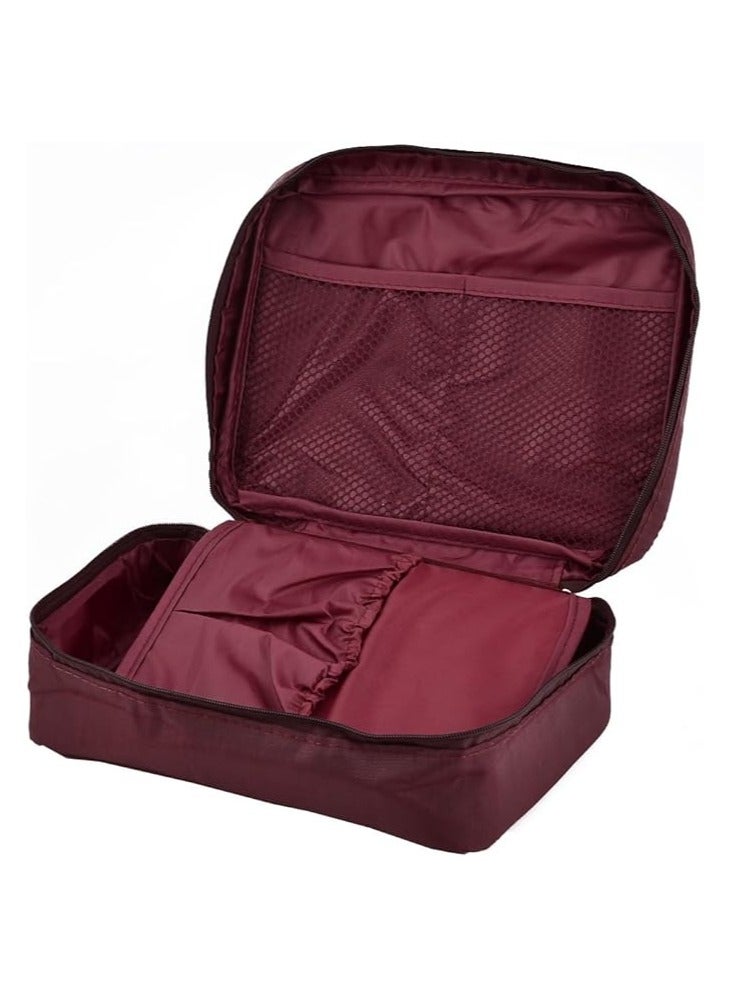 Cosmetic Bag, Makeup Bag, Large Capacity Makeup Organizer, Travel Luggage Cosmetic Bag, Portable Toiletry Bag, Makeup Brush Case, Travel Organizer, with Dividers, for Women and Girls - Image 3