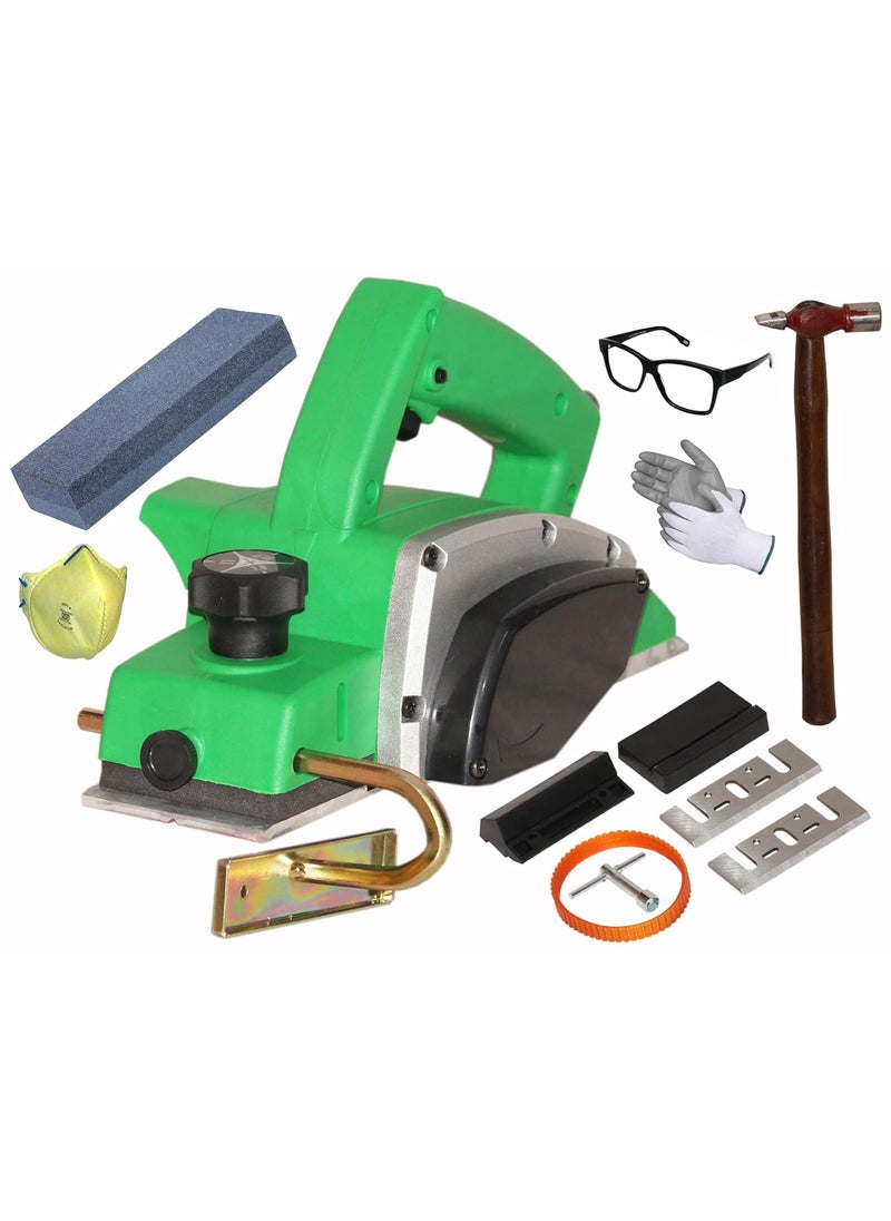 Digital Craft Digital Craft Wood Planer 1400W Machine of Carpentry HighPower MultiFunction Electric Planer Professional Woodworking Machine 82mm Electric Planer MachineSharpening StoneHammer 200 gm  - Image 1